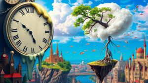 The Dreamscape of Time – free AI stock image