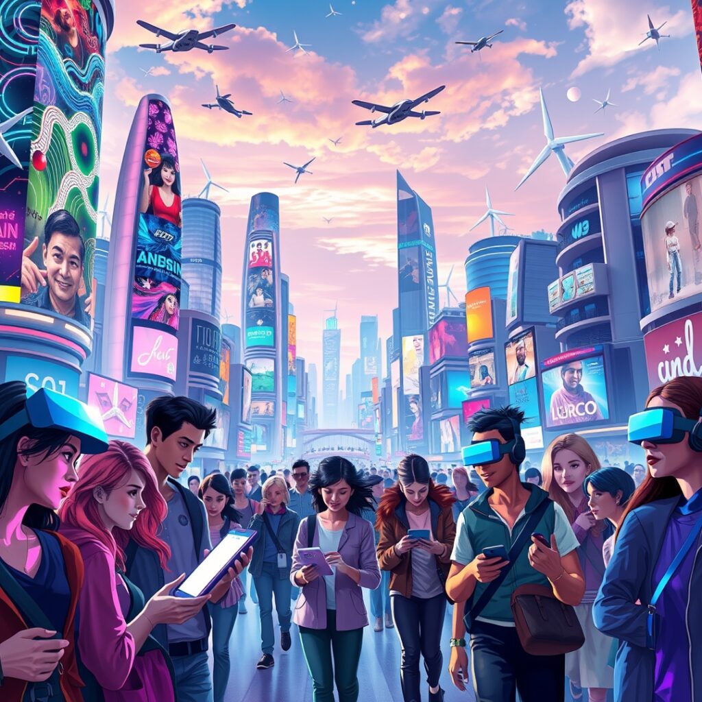 The Future of Communication Through Technology – free AI stock image