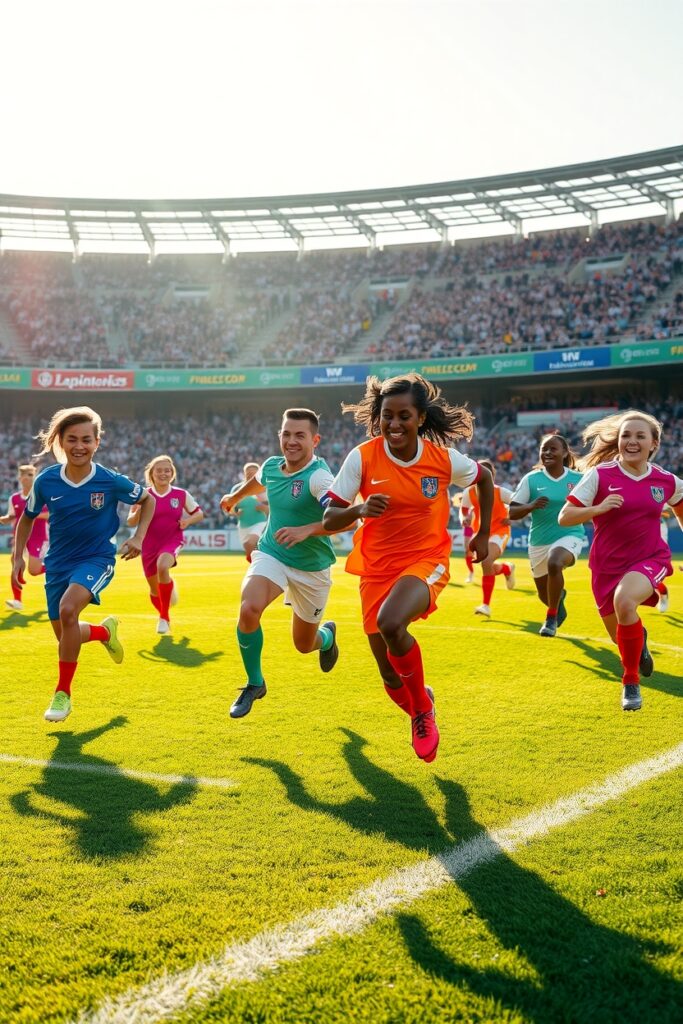 Thrilling Sports Action on the Field – free AI stock image