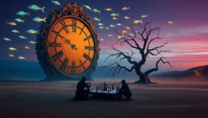 Time and Imagination Collide – free AI stock image