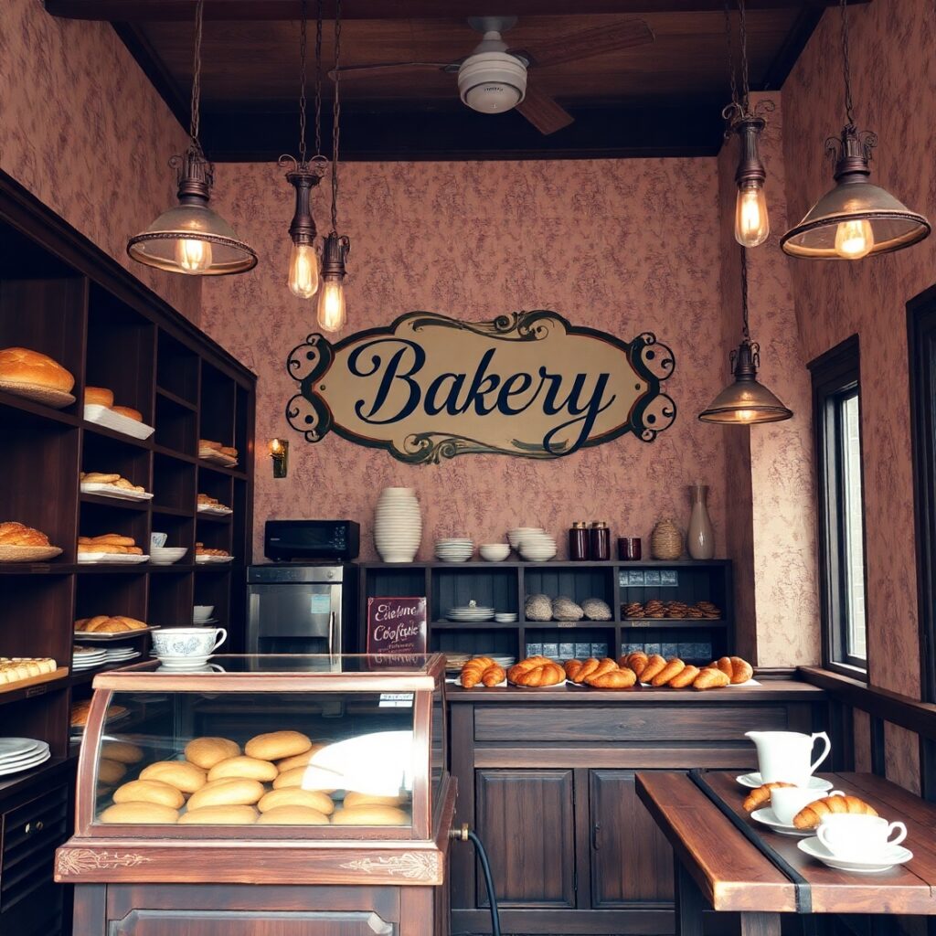 Timeless Vintage Bakery with Retro Decor – free AI stock image