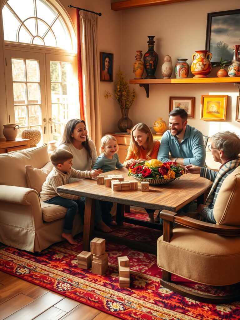 Togetherness in a Cozy Family Gathering – free AI stock image