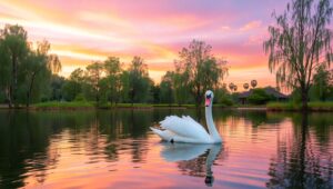 Tranquil Elegance of Nature’s Beauty – free AI stock image