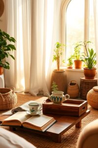 Tranquil Morning Routine at Home – free AI stock image