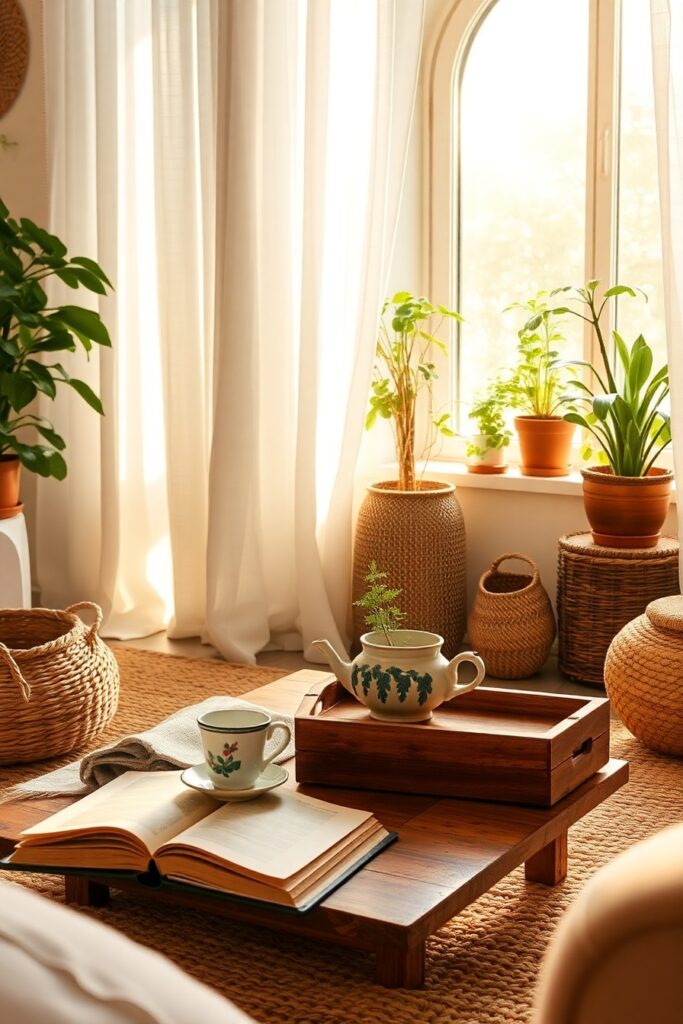 Tranquil Morning Routine at Home – free AI stock image