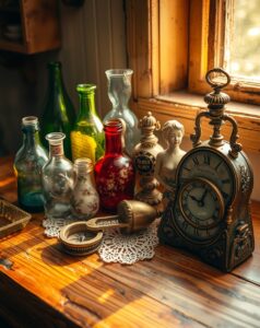 Treasured Objects on a Wooden Table – free AI stock image