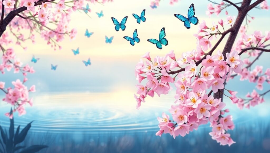 Twilight Blossom Serenity – free AI stock image