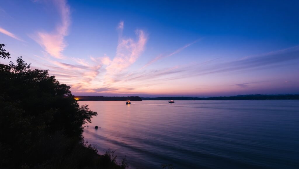Twilight Calm: Long Exposure Magic – free AI stock image