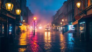 Twilight City Bokeh Bliss – free AI stock image