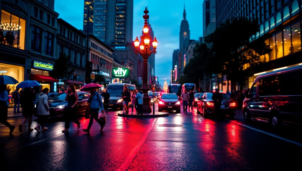 Twilight City Bokeh Serenity – free AI stock image