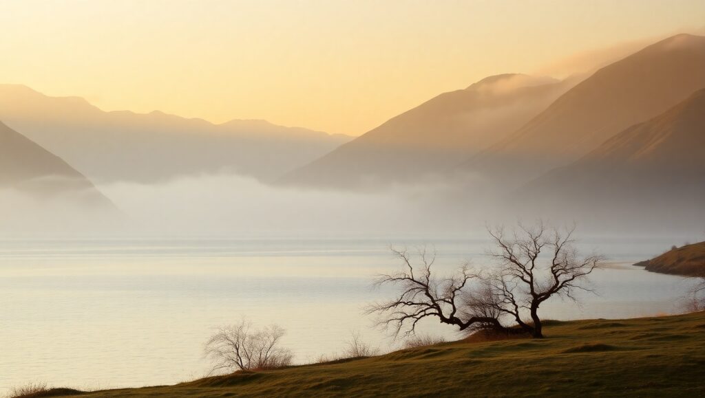 Twilight Dreams Over Tranquil Waters – free AI stock image