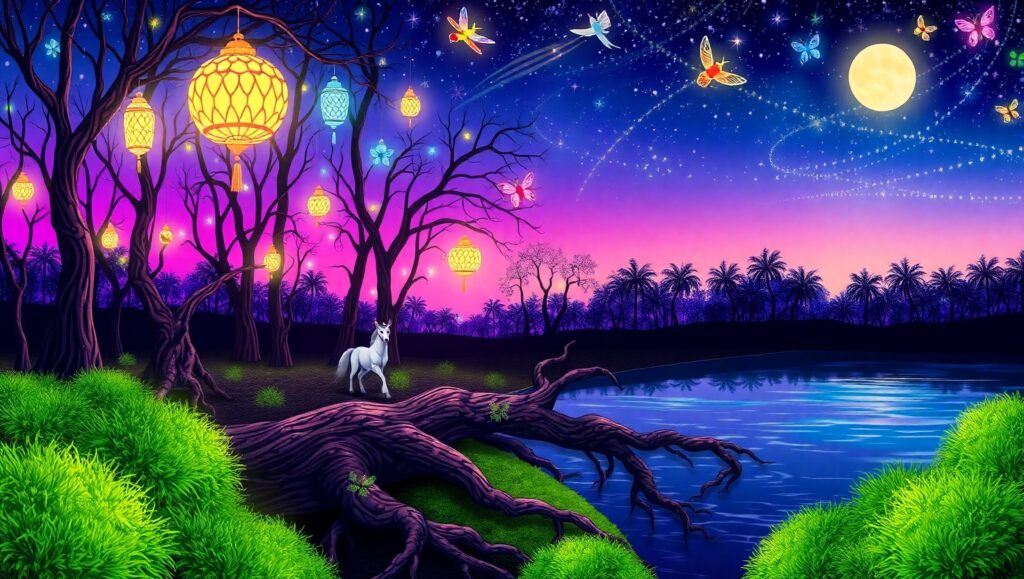 Twilight Enchantment in the Forest – free AI stock image