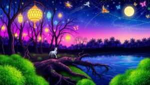 Twilight Enchantment in the Forest – free AI stock image
