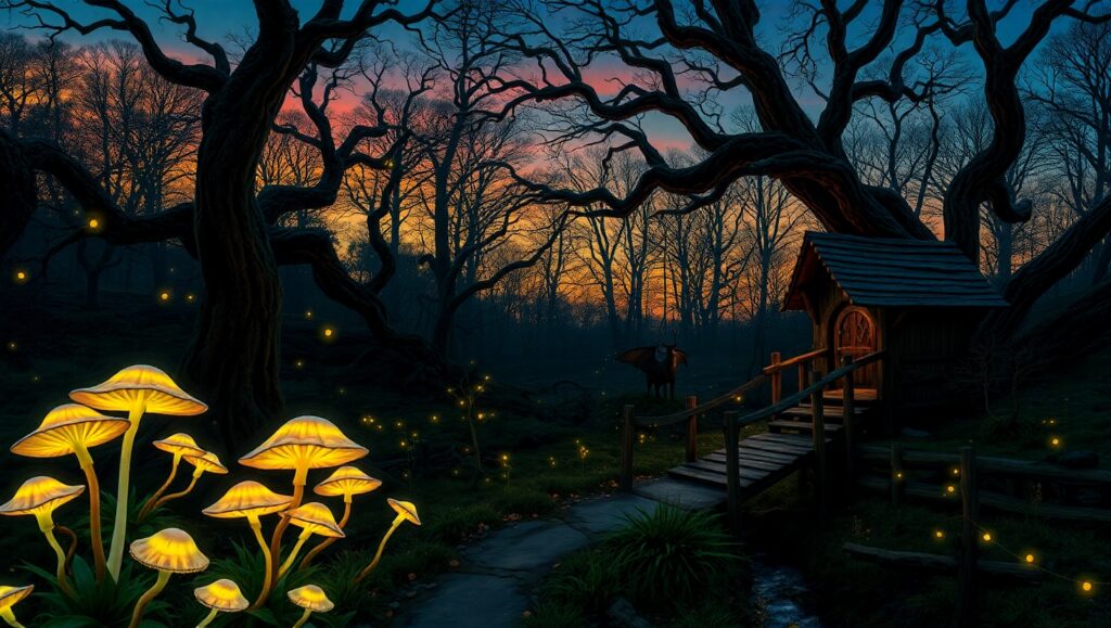 Twilight Enchantment in the Forest – free AI stock image
