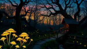 Twilight Enchantment in the Forest – free AI stock image