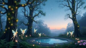 Twilight in the Enchanted Forest – free AI stock image