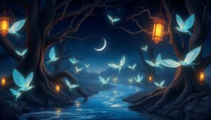 Twilight Mystique in Enchanted Forest – free AI stock image