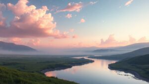 Twilight Serenity in Dreamy Colors – free AI stock image