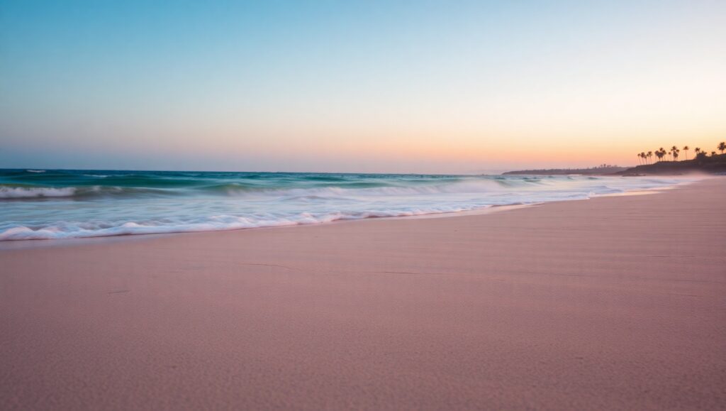 Twilight Serenity on the Shore – free AI stock image