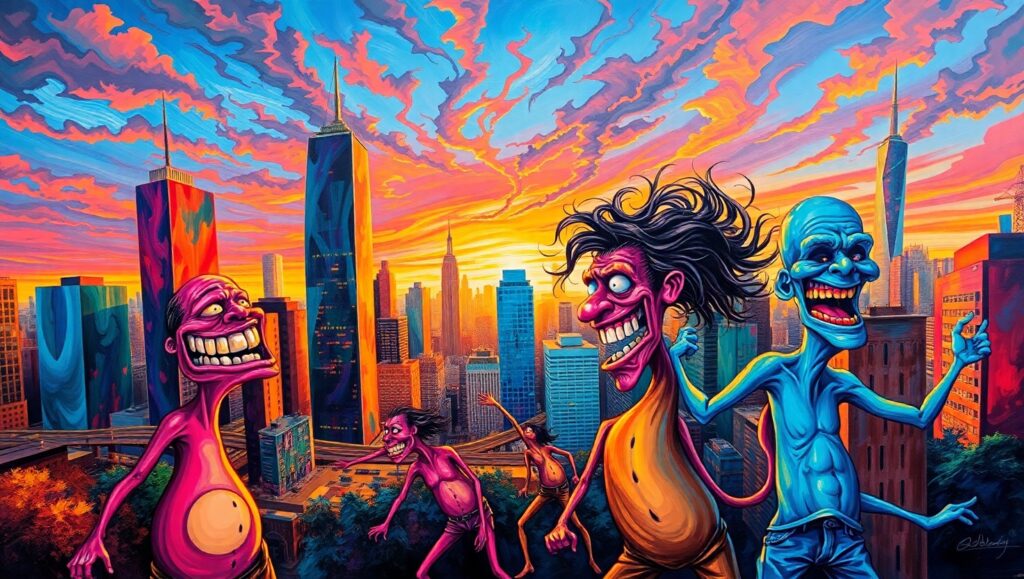 Twilight Urban Emotions Unleashed – free AI stock image