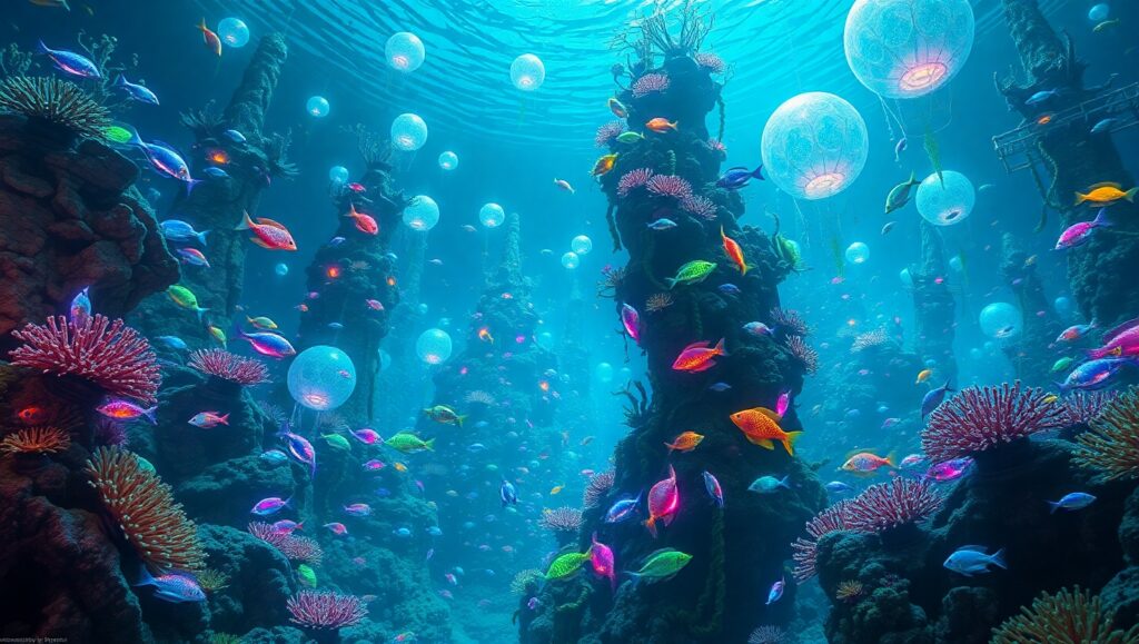 Underwater City of Dreams – free AI stock image