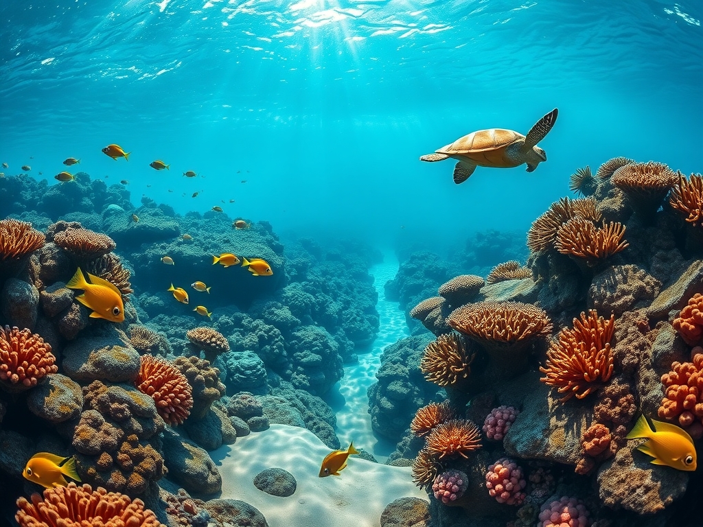 Underwater Coral Reef Serenity – free AI stock image