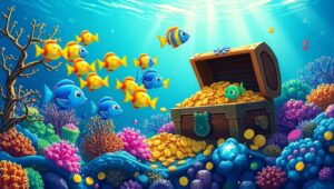 Underwater Pixel Adventure – free AI stock image
