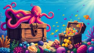Underwater Pixel Art Adventure – free AI stock image
