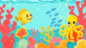 Underwater Wonders in Vector Style – free AI stock image