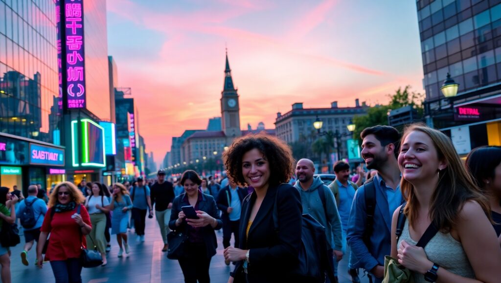 Urban Evening Vibes – free AI stock image