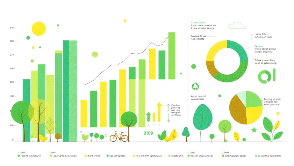 Urban Green Spaces Growth Visualization – free AI stock image