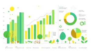 Urban Green Spaces Growth Visualization – free AI stock image