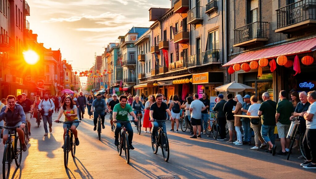 Urban Harmony at Dusk – free AI stock image