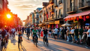 Urban Harmony at Dusk – free AI stock image