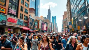 Urban Life: A Candid Street Moment – free AI stock image