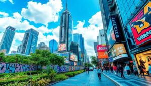 Urban Life AI Collage – free AI stock image