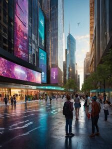 Urban Life Enhanced by Smart Technology – free AI stock image