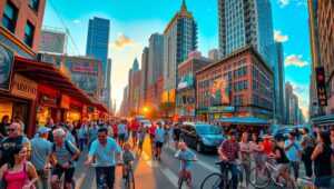 Urban Life in Motion – free AI stock image