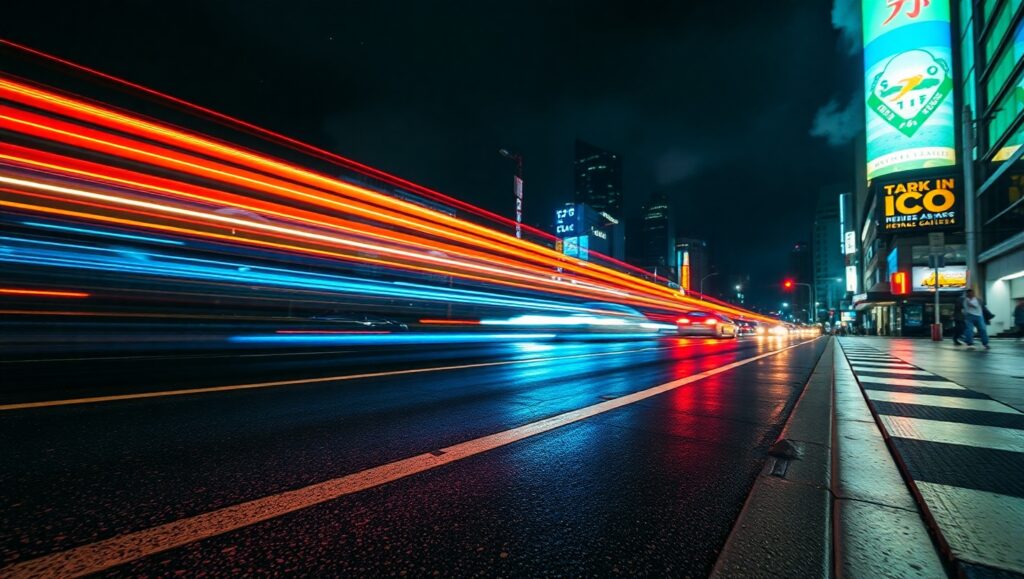 Urban Nightlife in Motion – free AI stock image