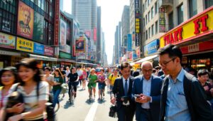 Urban Pulse: Life on the Streets – free AI stock image
