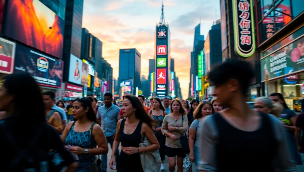 Urban Rush at Dusk – free AI stock image