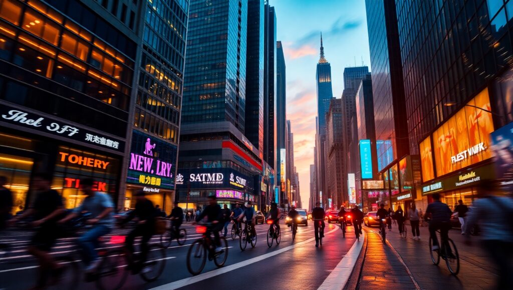 Urban Rush: Motion in the City – free AI stock image