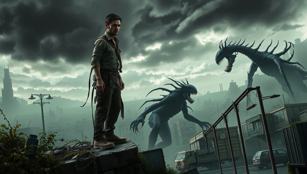Urban Survival in a Ruined World – free AI stock image