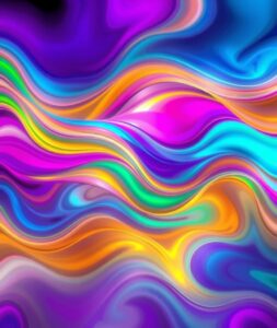 Vibrant Abstract Background of Colorful Waves – free AI stock image