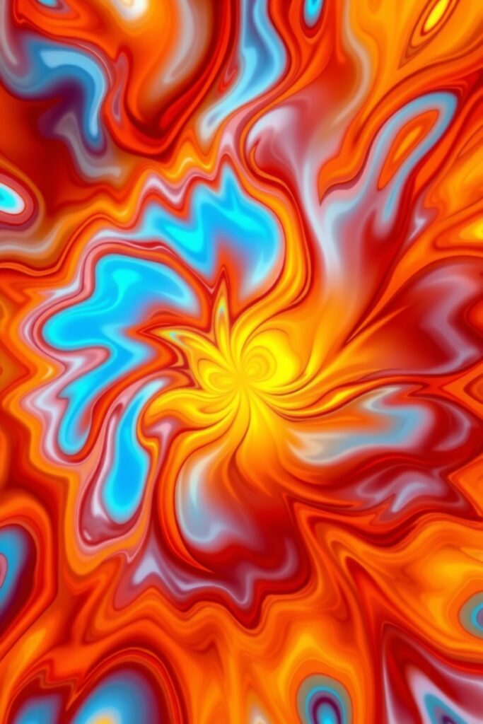 Vibrant Abstract Background of Fluid Shapes – free AI stock image
