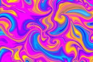 Vibrant Abstract Background of Swirling Colors – free AI stock image
