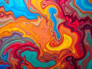 Vibrant Abstract Background of Swirling Colors – free AI stock image