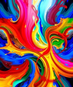Vibrant Abstract Background with Colorful Patterns – free AI stock image