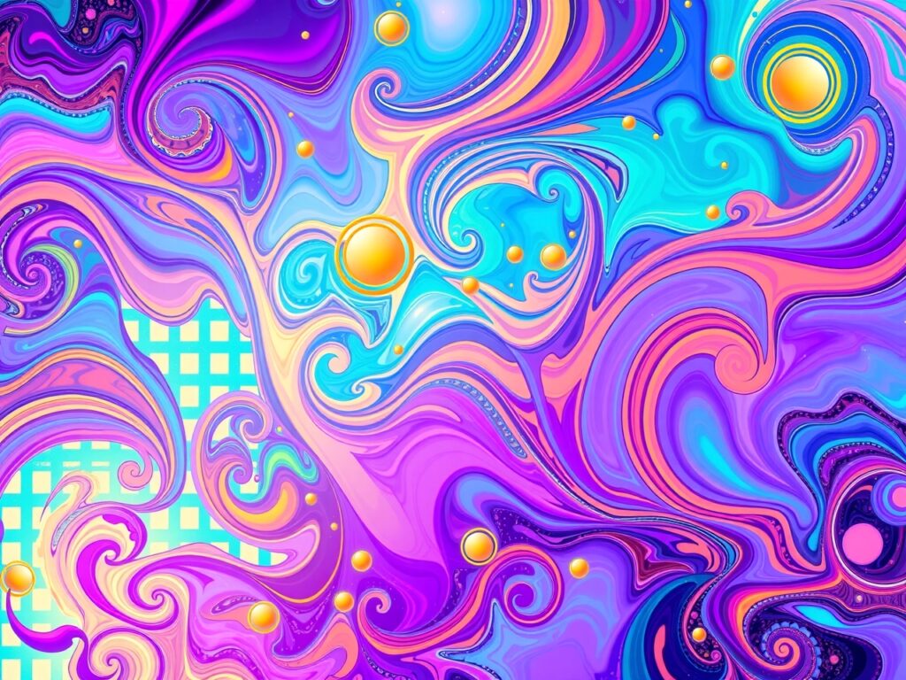 Vibrant Abstract Background with Colorful Swirls – free AI stock image