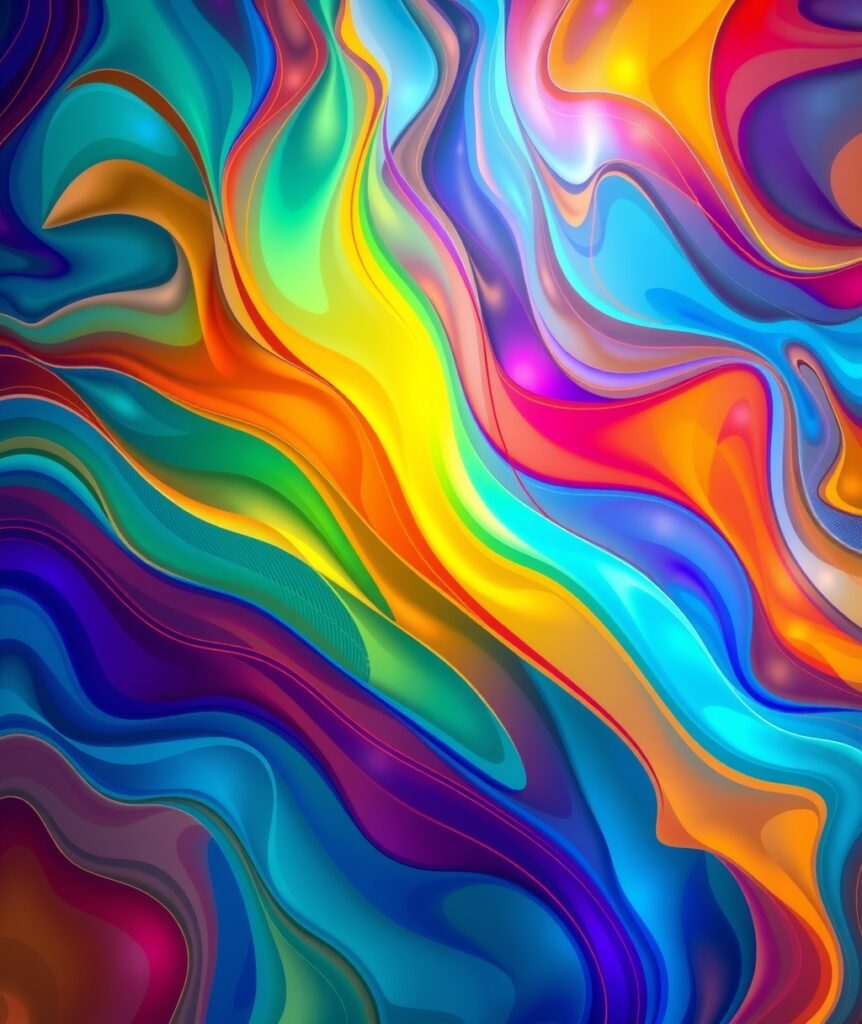 Vibrant Abstract Background with Dynamic Shapes – free AI stock image